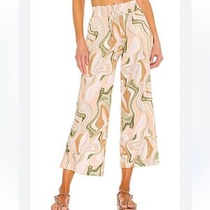 Beach Riot Hailey Cropped Ultra Soft Pants Neutral Womens Size Medium Loungewear